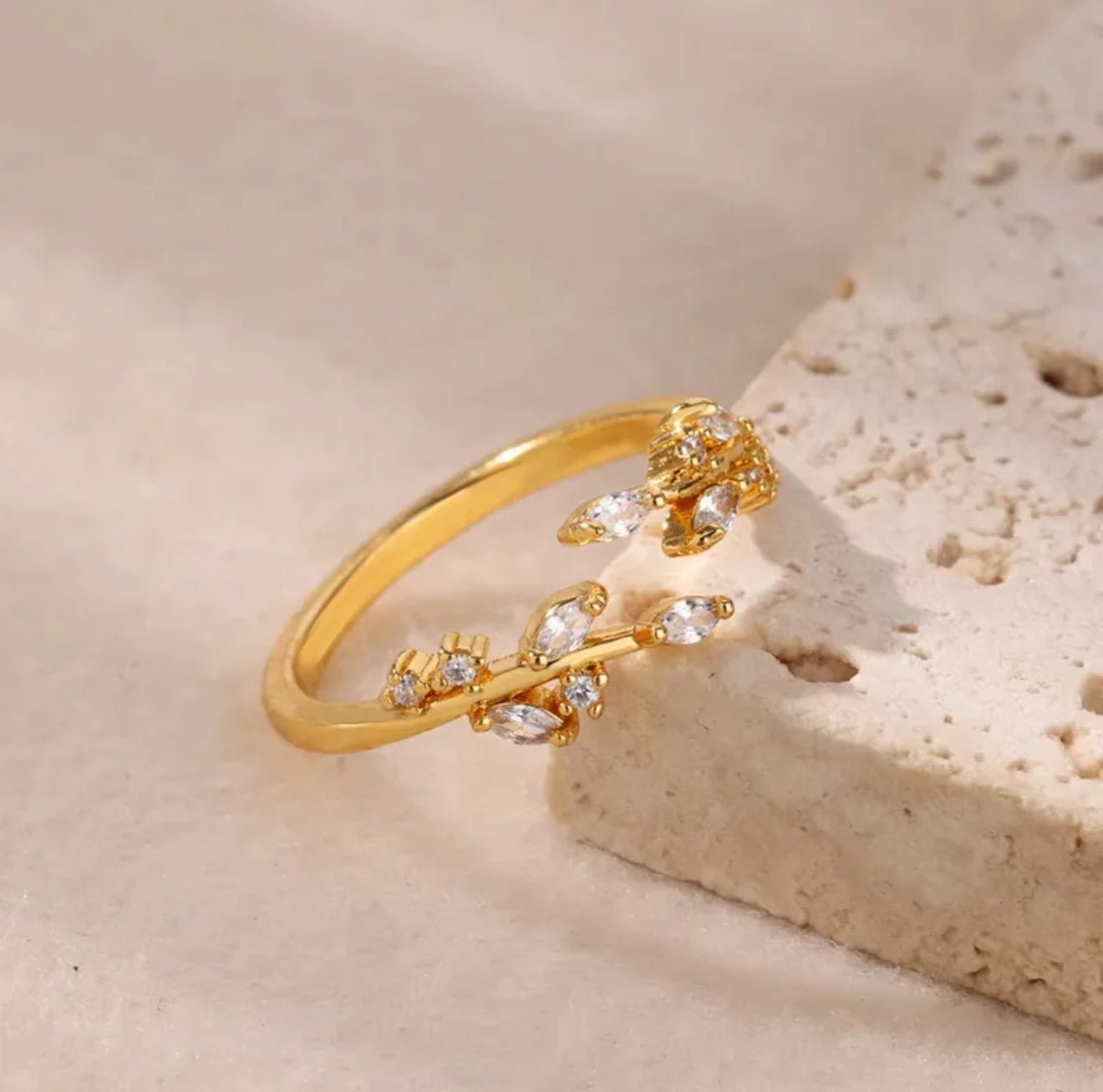 18K Gold Plated Tarnish Waterproof Open Ring - DressAtR LLC