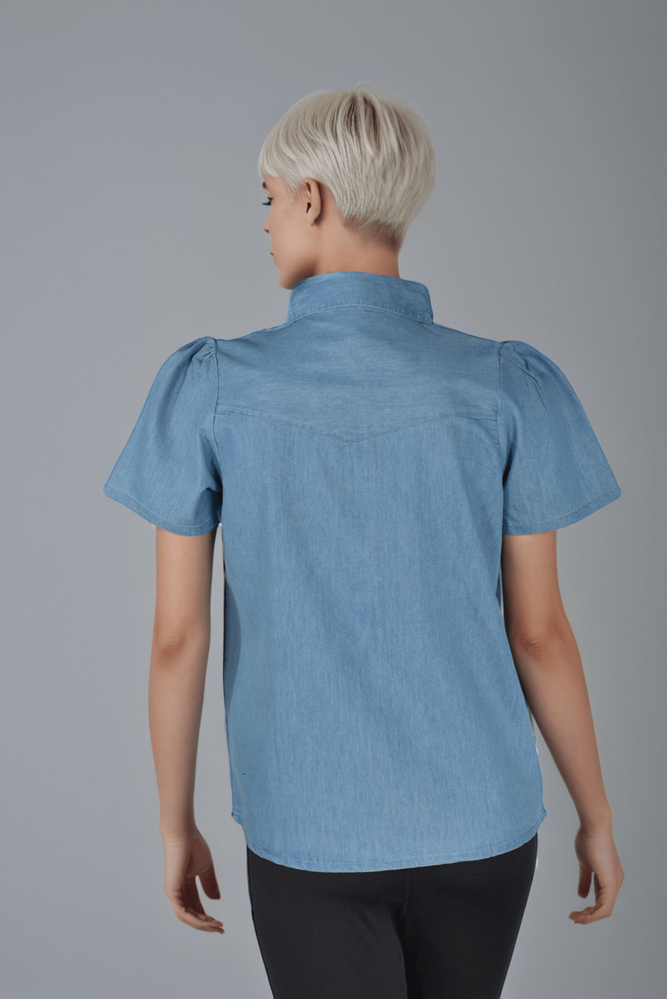 Boxy Blue Shirt - DressAtR LLC