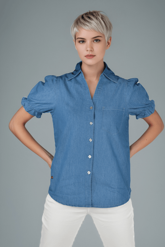 Denim Blue Haze Shirt - DressAtR LLC