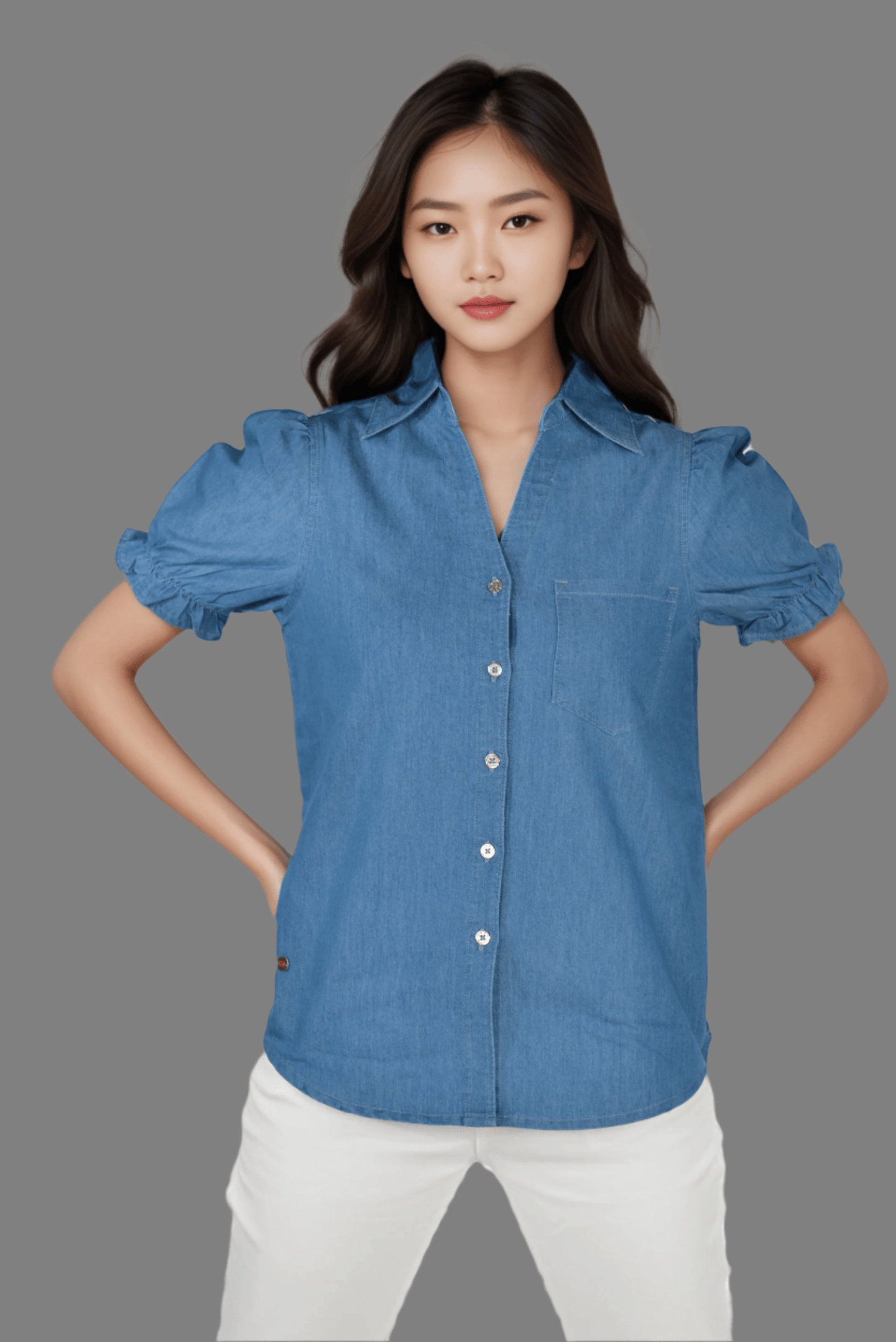 Denim Blue Haze Shirt - DressAtR LLC
