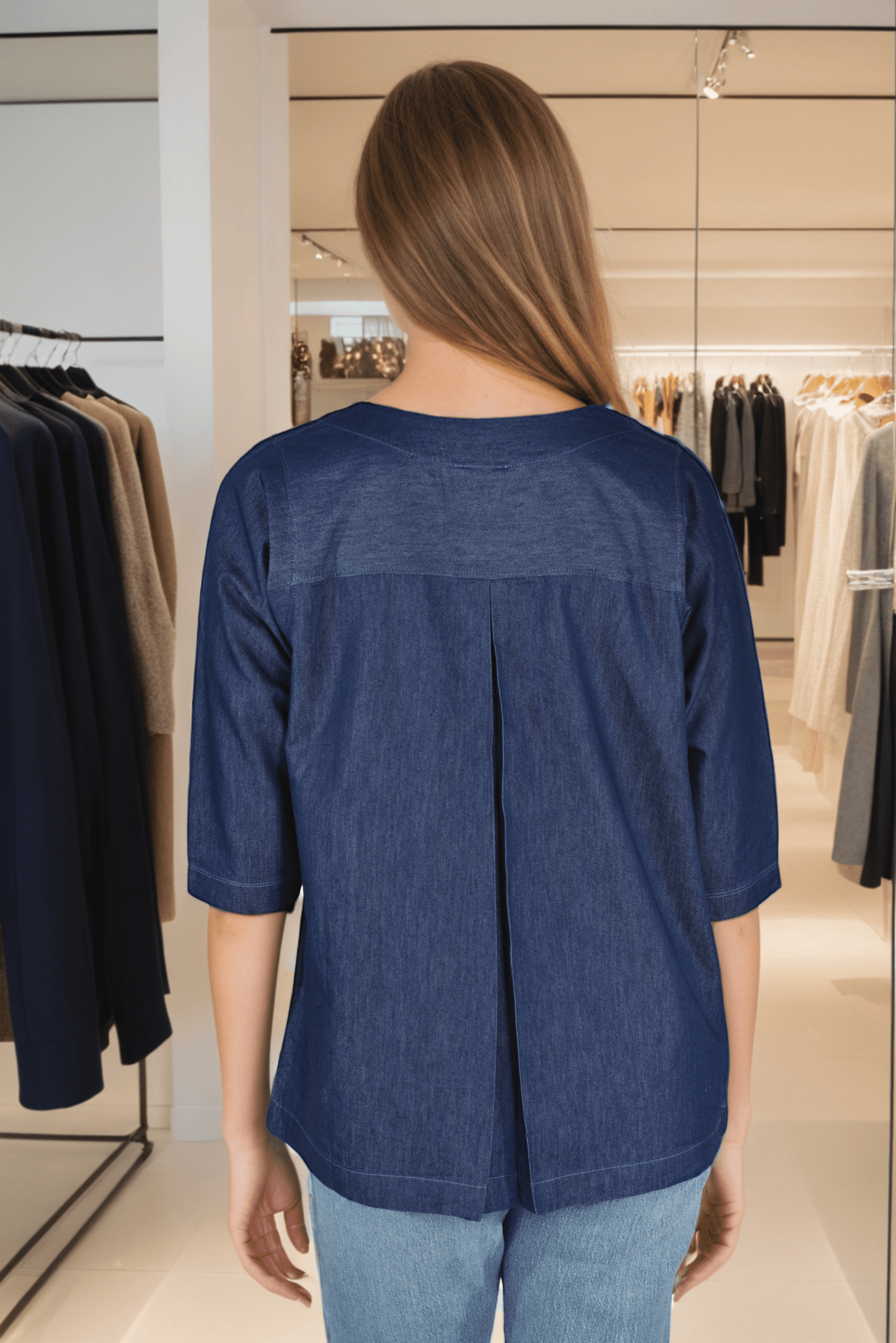 Denim Twilight Blouse - DressAtR LLC