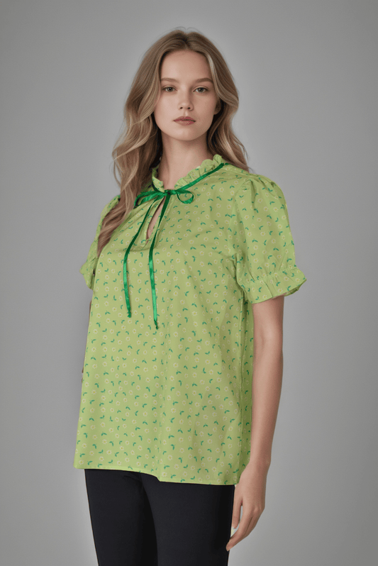 Green Lace Top - DressAtR LLC