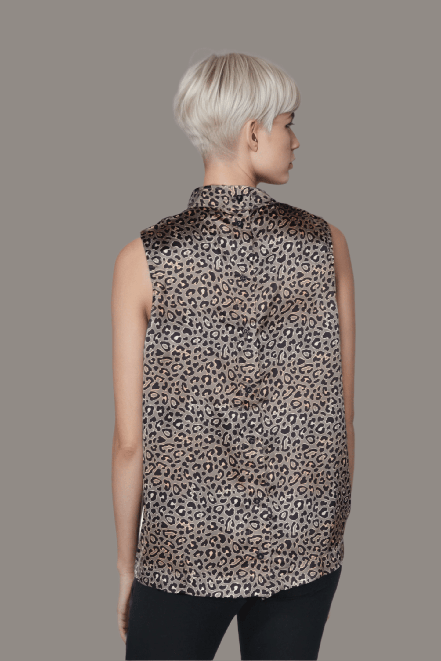 High Neck Silk Elegance Top - DressAtR LLC