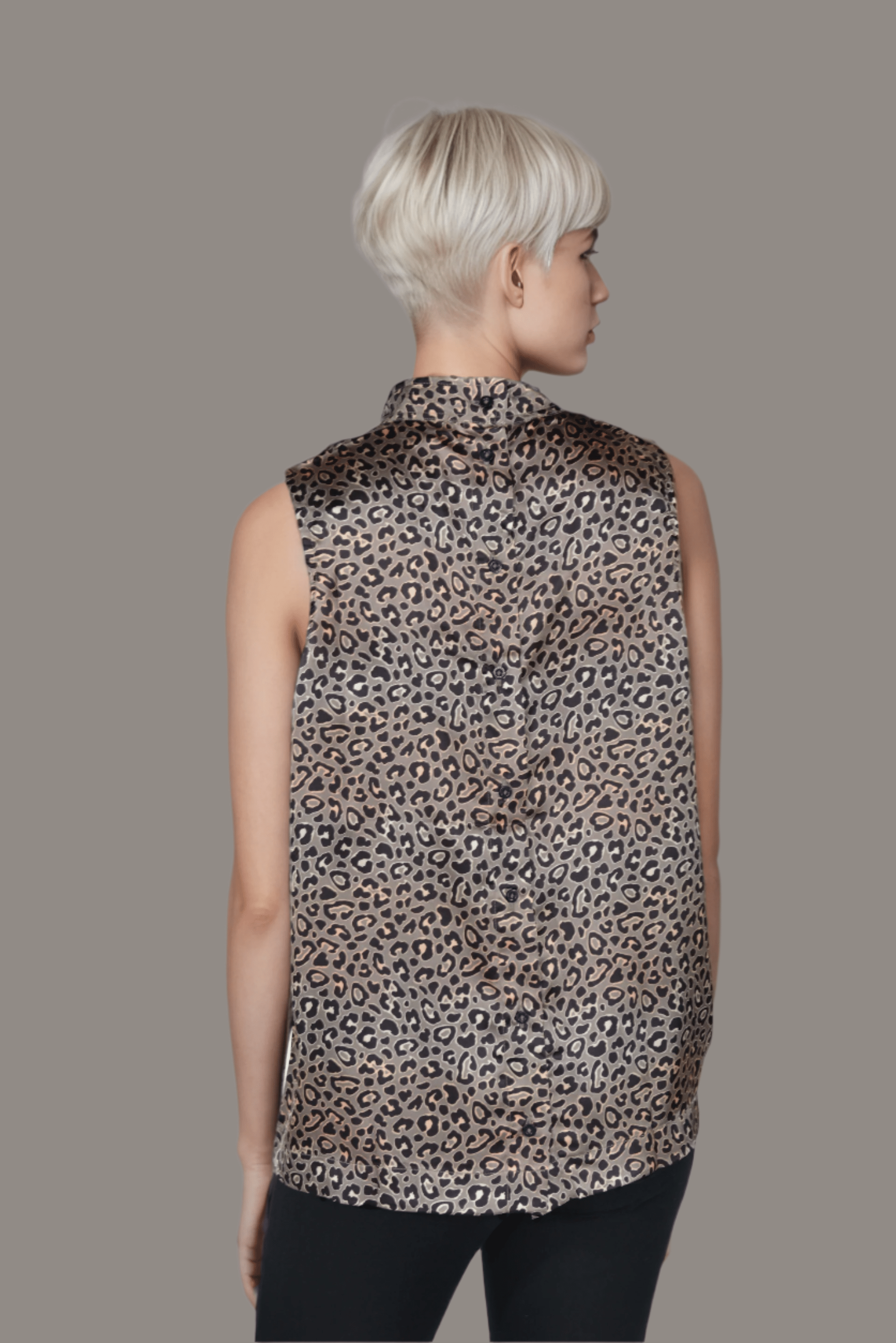 High Neck Silk Elegance Top - DressAtR LLC