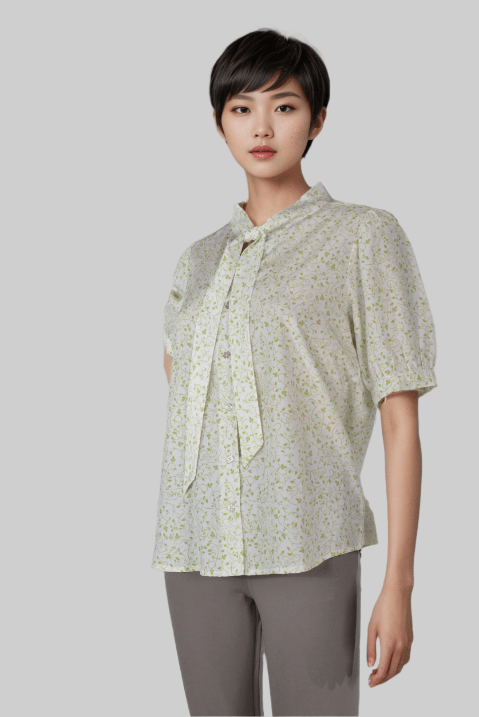 Leafy Tie Top - DressAtR LLC