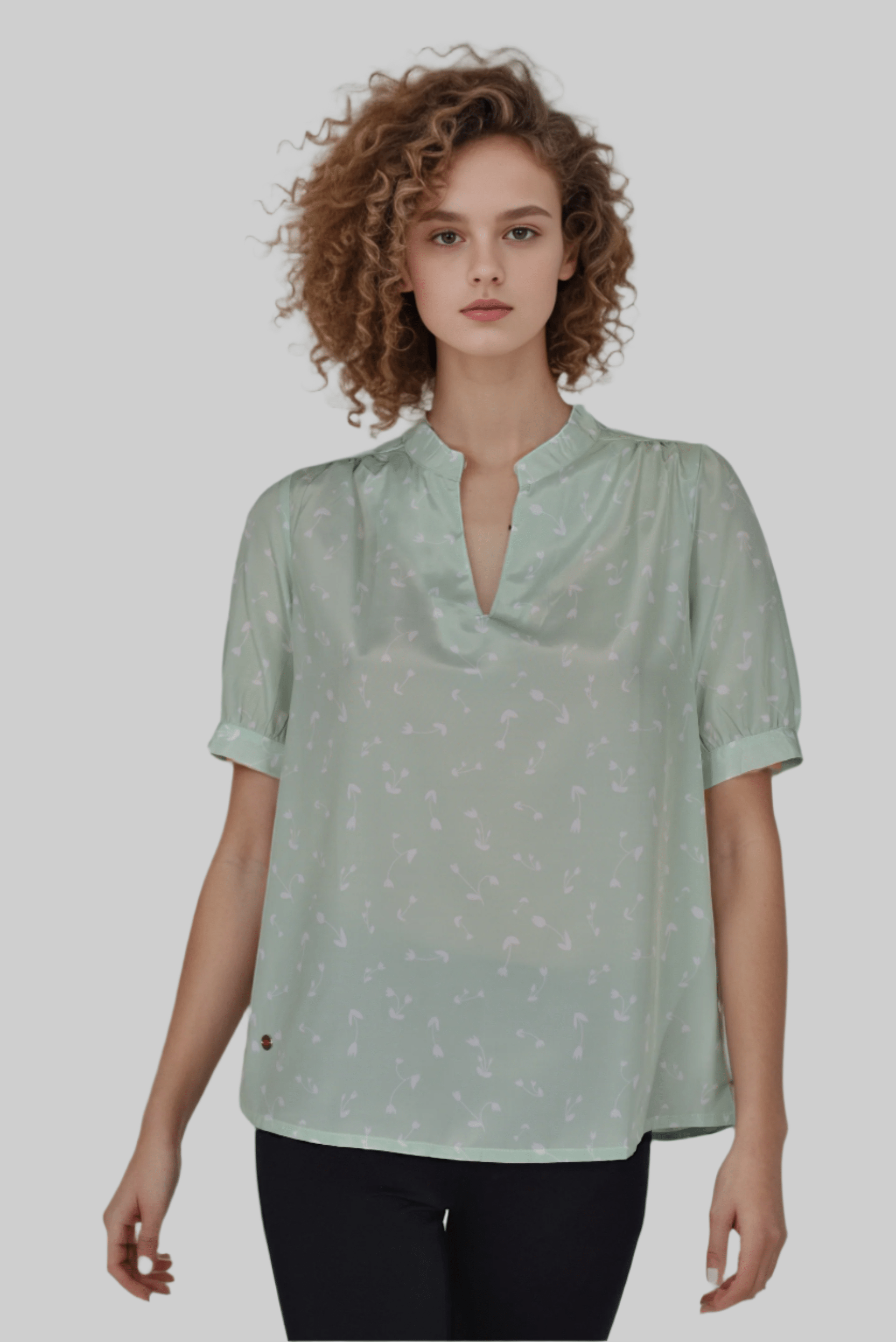 Lilly Split Neck Top - DressAtR LLC