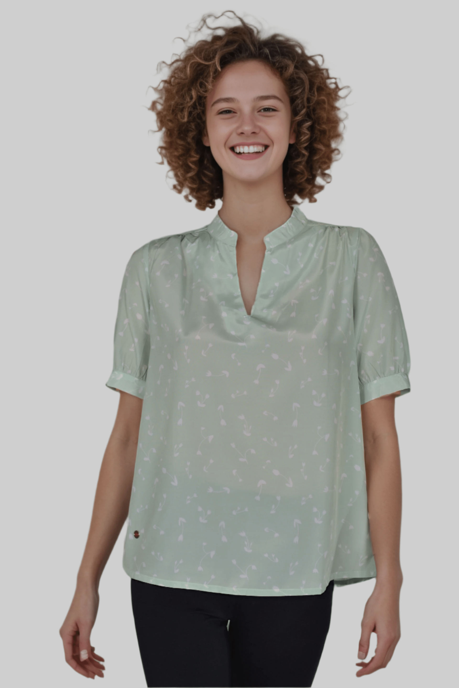 Lilly Split Neck Top - DressAtR LLC