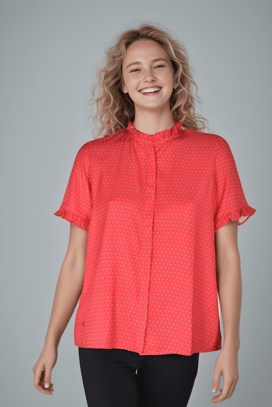 Line Ela Ruffle Shirt - DressAtR LLC