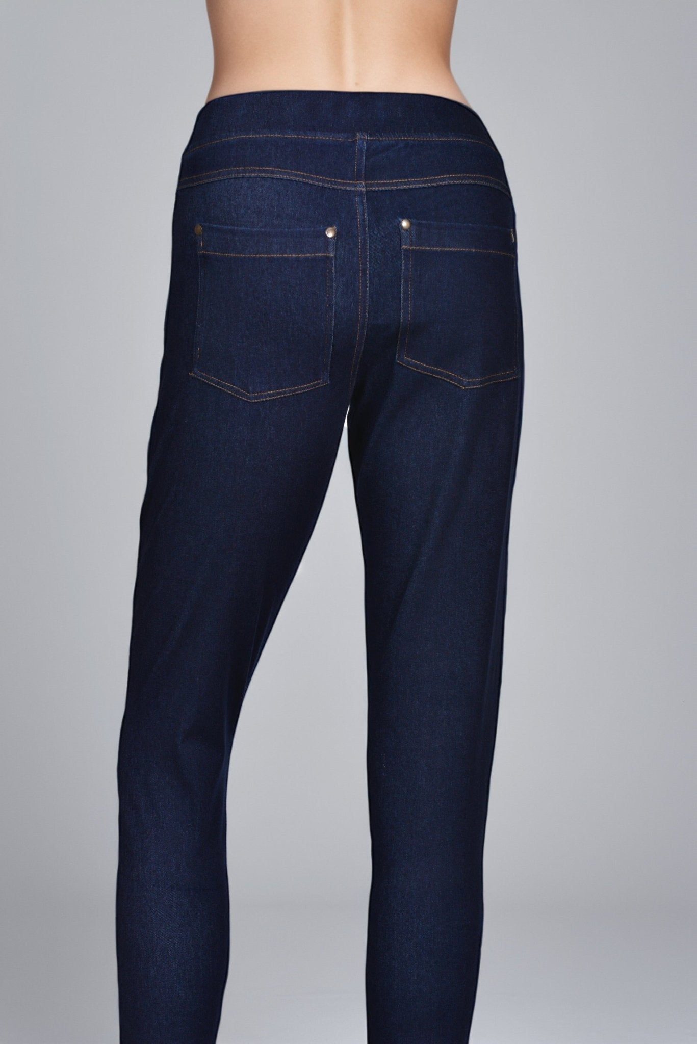 Navy Blue Denim Leggings - DressAtR LLC