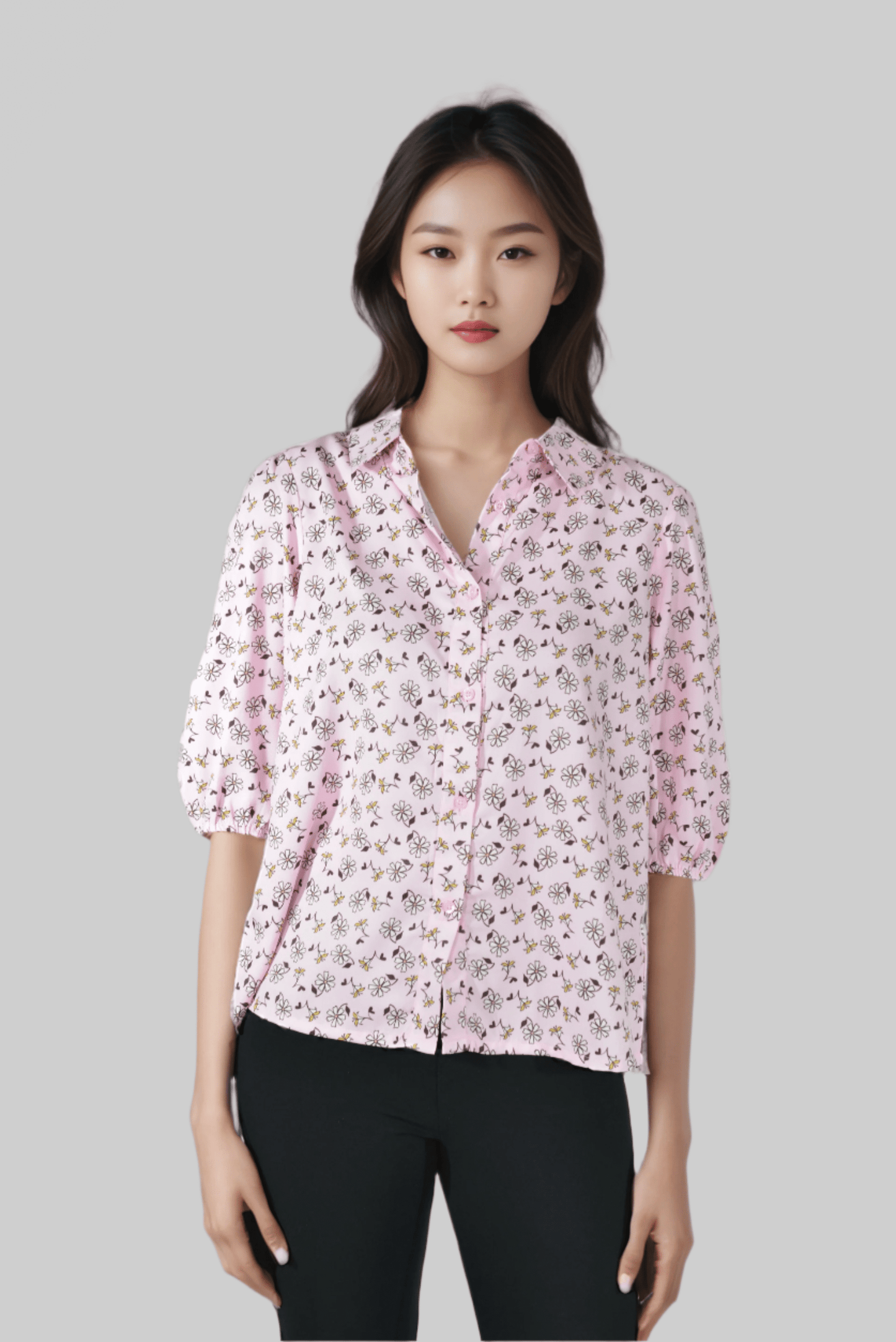Orchid Collar Blouse - DressAtR LLC