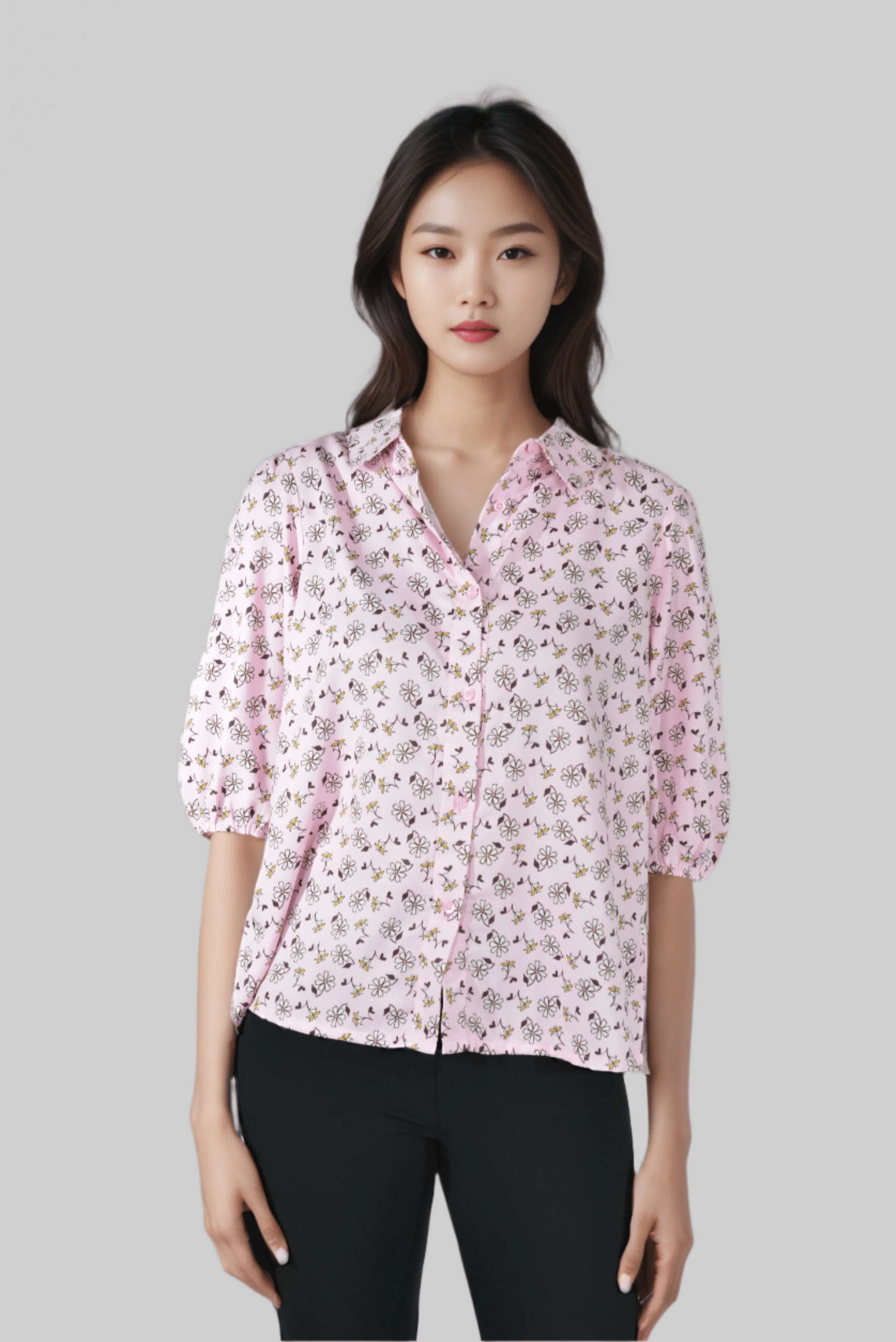 Orchid Collar Blouse - DressAtR LLC