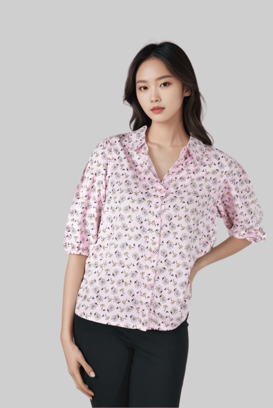 Orchid Collar Blouse - DressAtR LLC