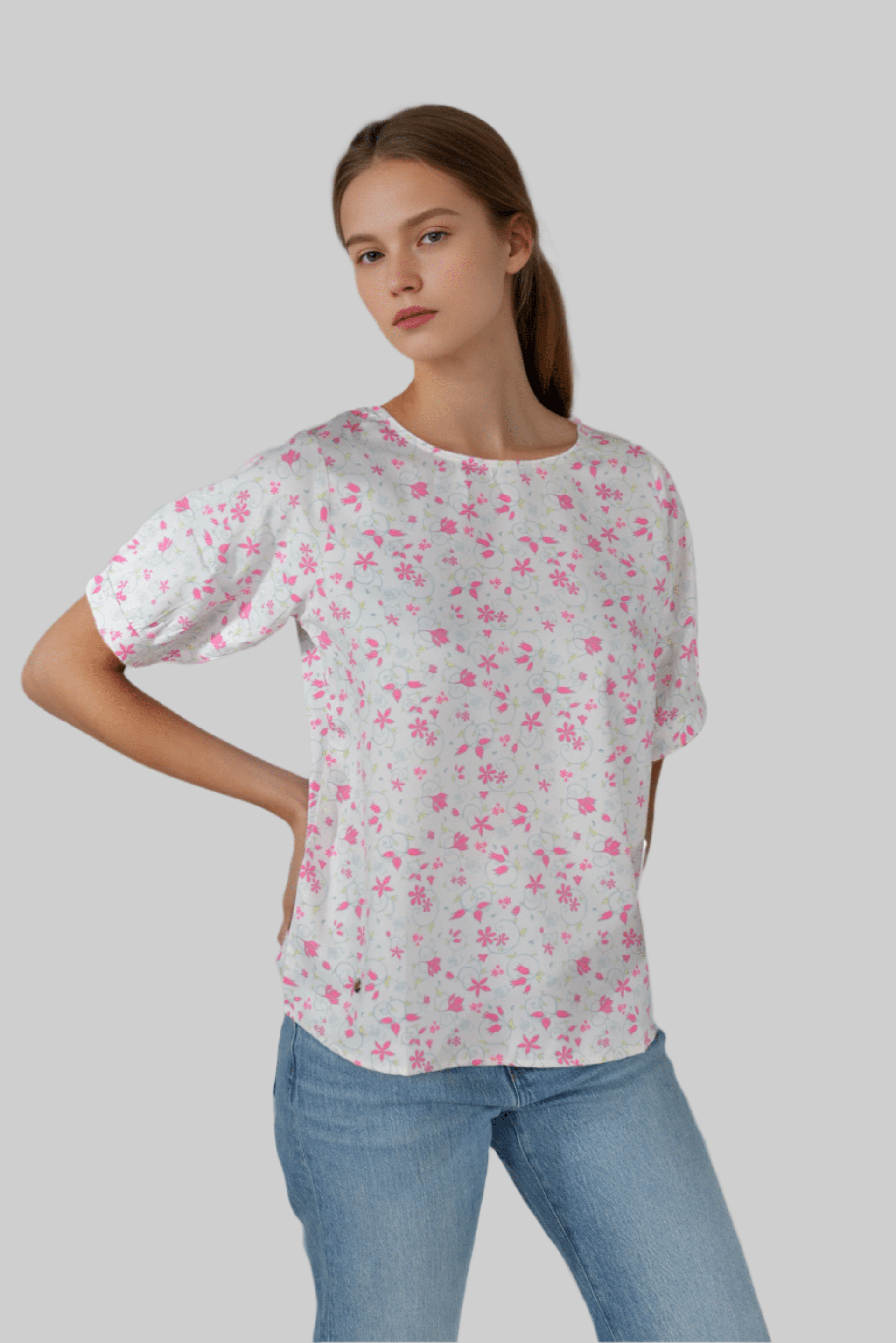 Pink Garden Top - DressAtR LLC