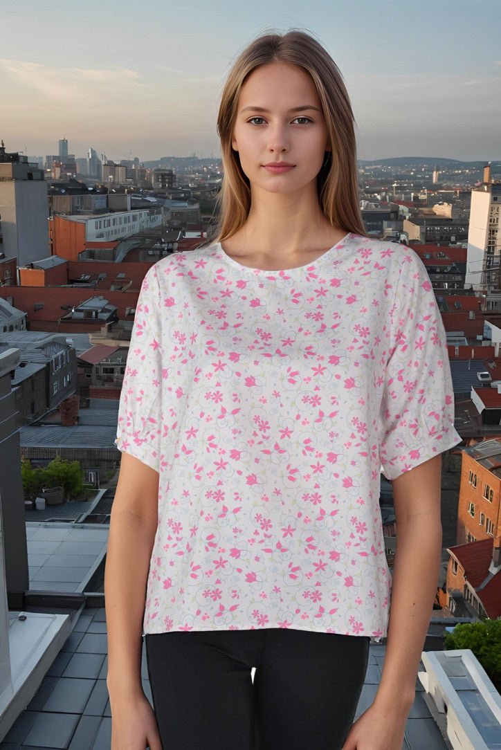 Pink Garden Top - DressAtR LLC