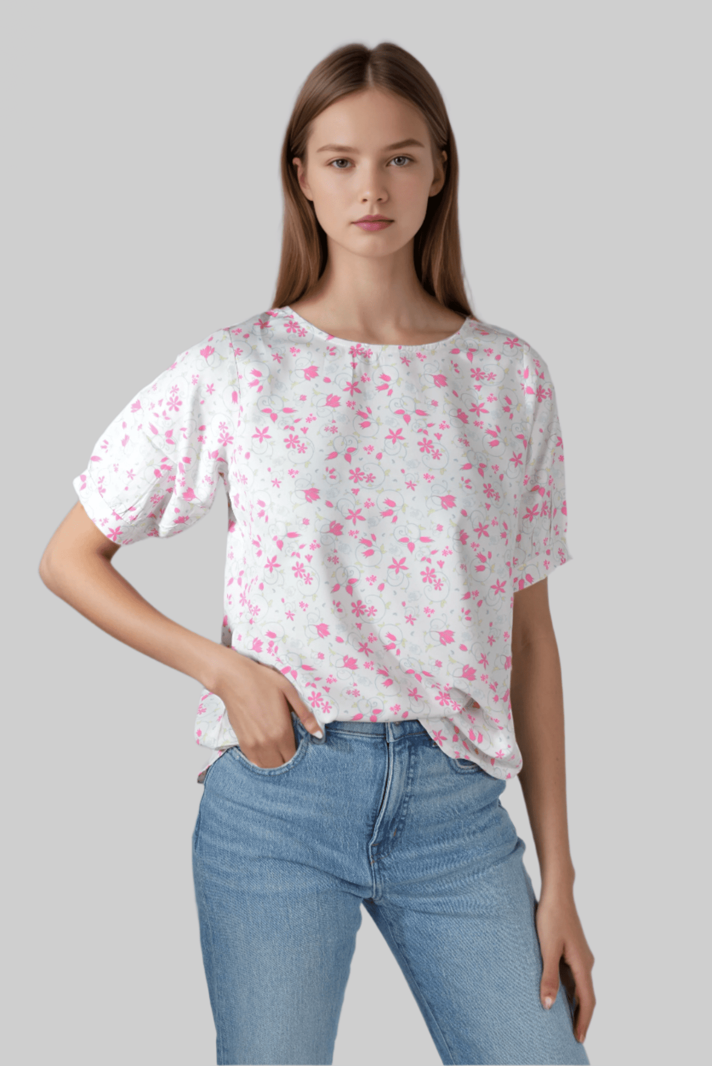 Pink Garden Top - DressAtR LLC