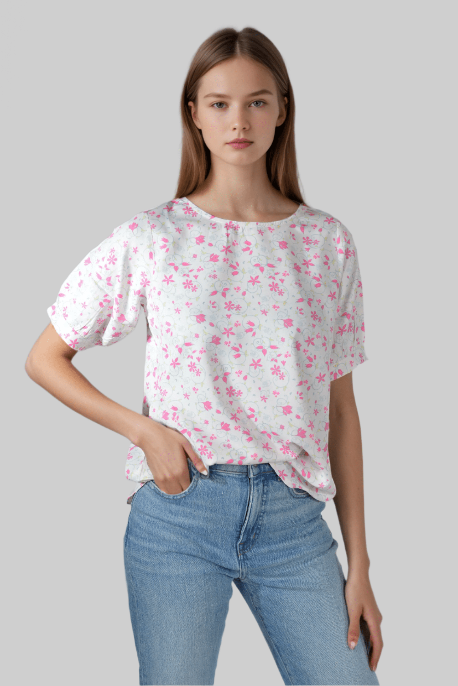 Pink Garden Top - DressAtR LLC