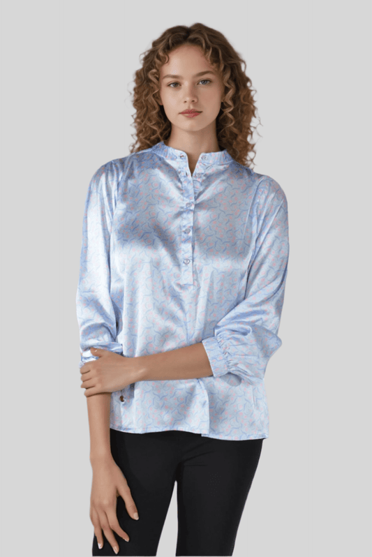 Pink Lotus Silk Blouse - DressAtR LLC