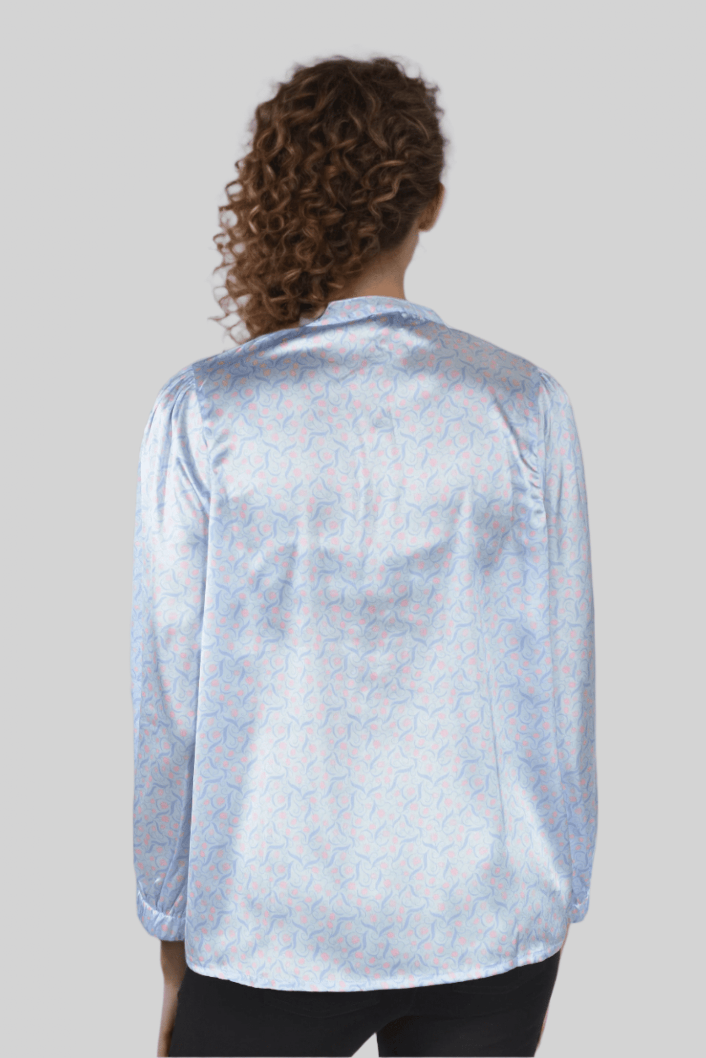 Pink Lotus Silk Blouse - DressAtR LLC