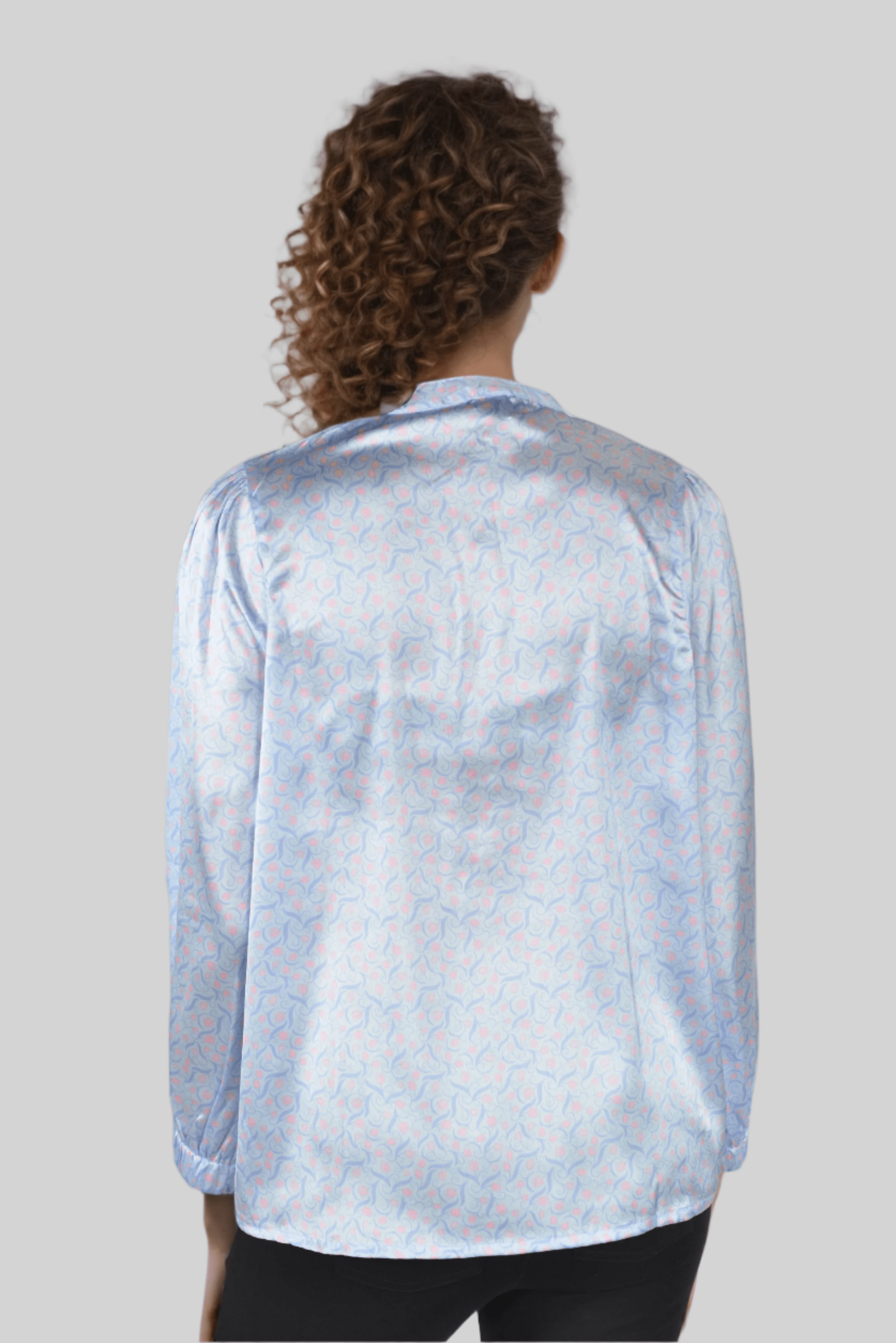 Pink Lotus Silk Blouse - DressAtR LLC