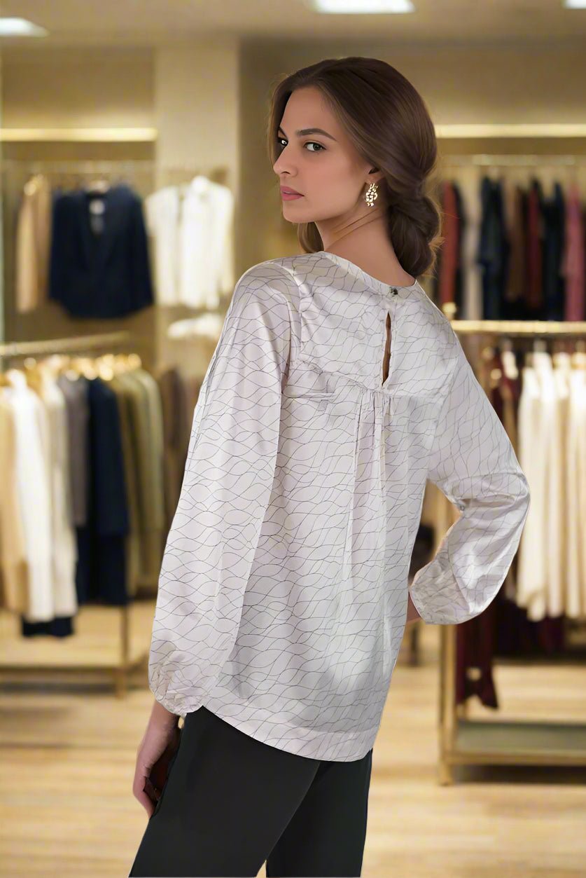 Silky Wave Blouse - DressAtR LLC