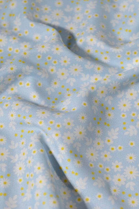 Sky Blue Ruffle High Neck Top - DressAtR LLC