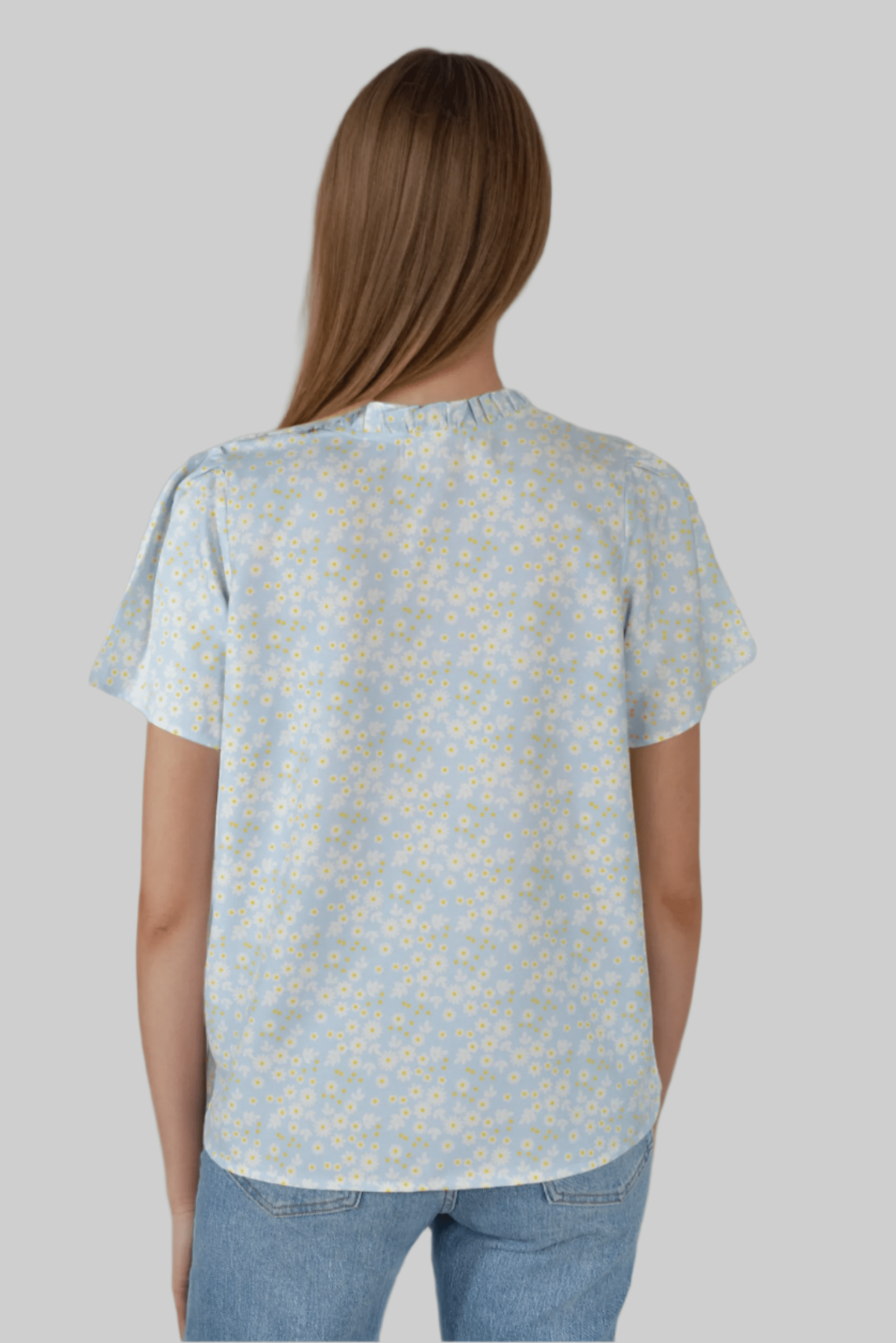 Sky Ruffle Top - DressAtR LLC