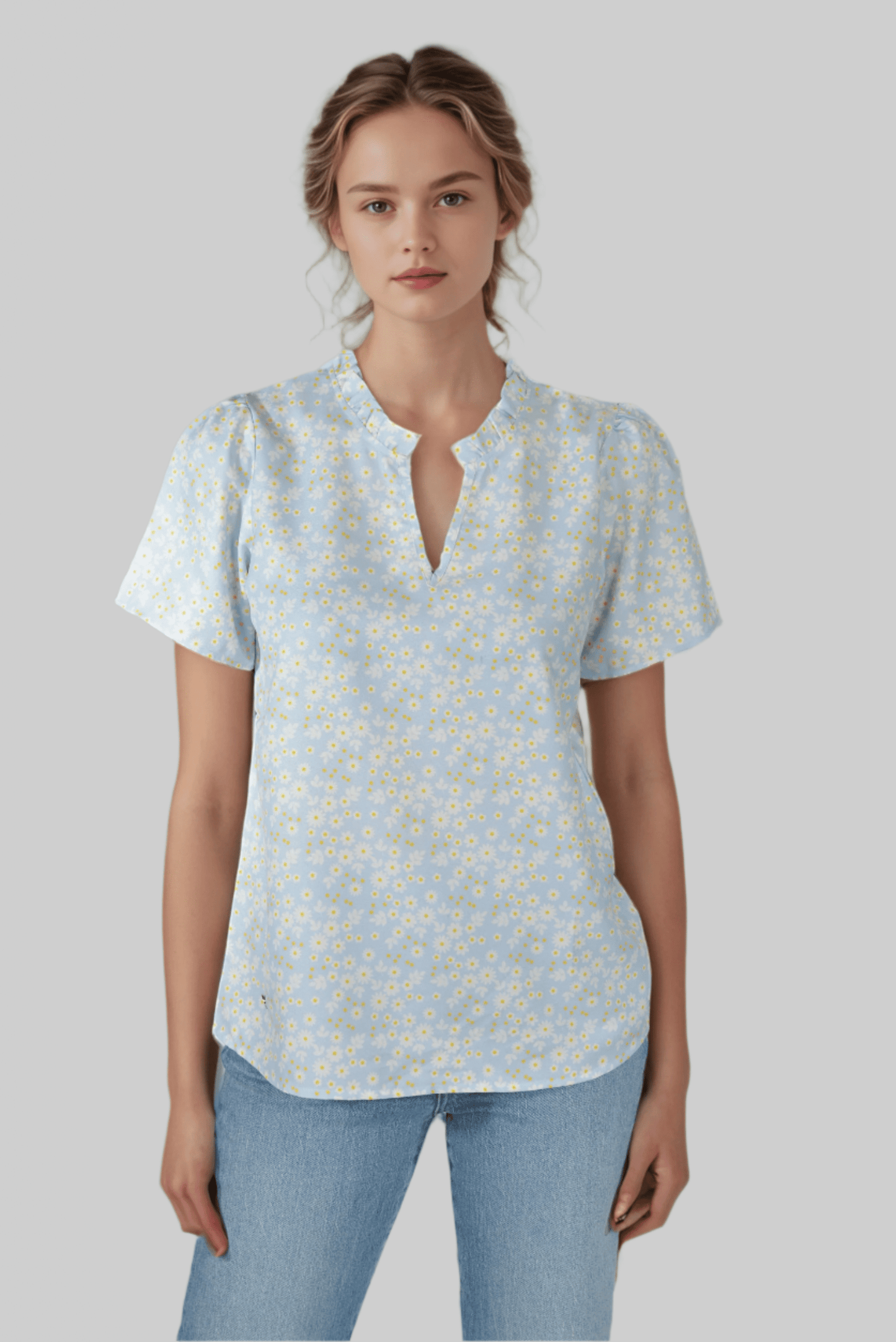 Sky Ruffle Top - DressAtR LLC