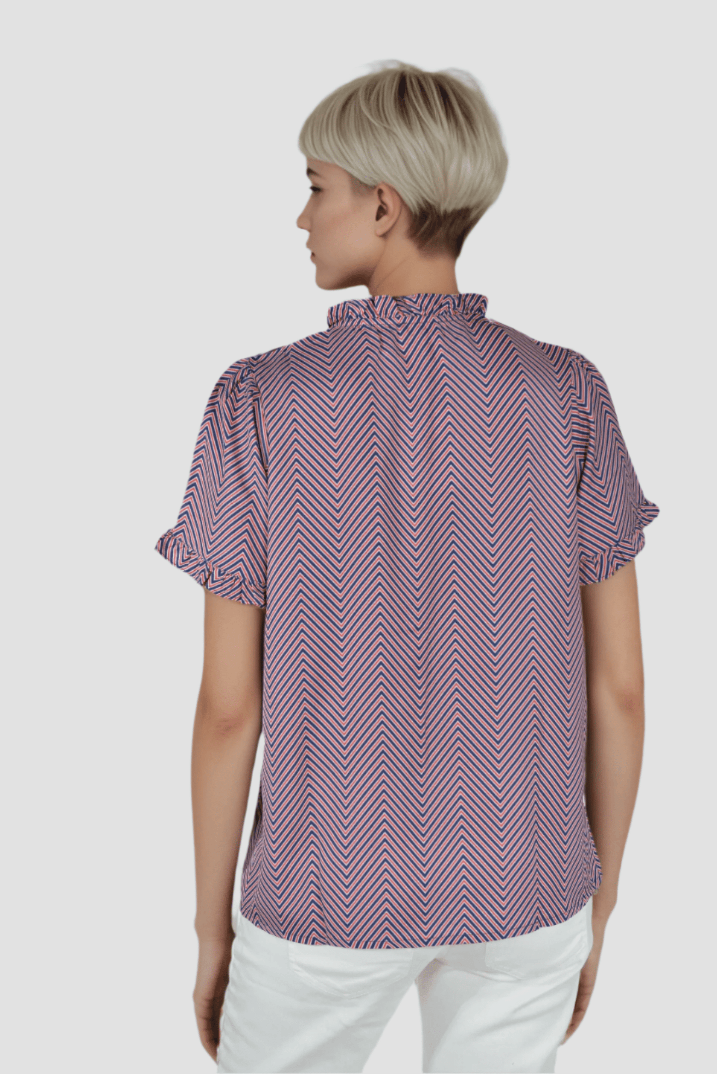 Tri Line Ruffle Shirt - DressAtR LLC