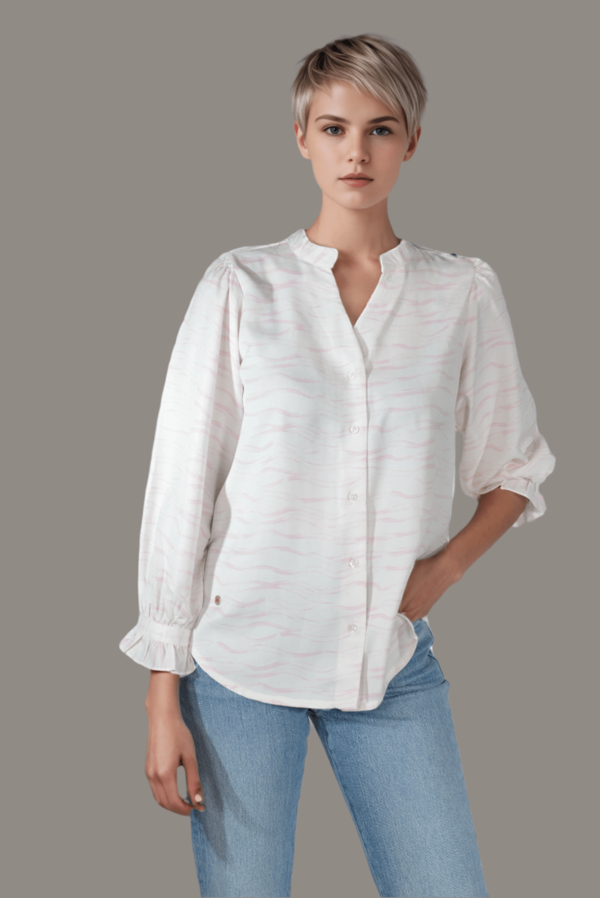 Wave Bell Blouse - DressAtR LLC