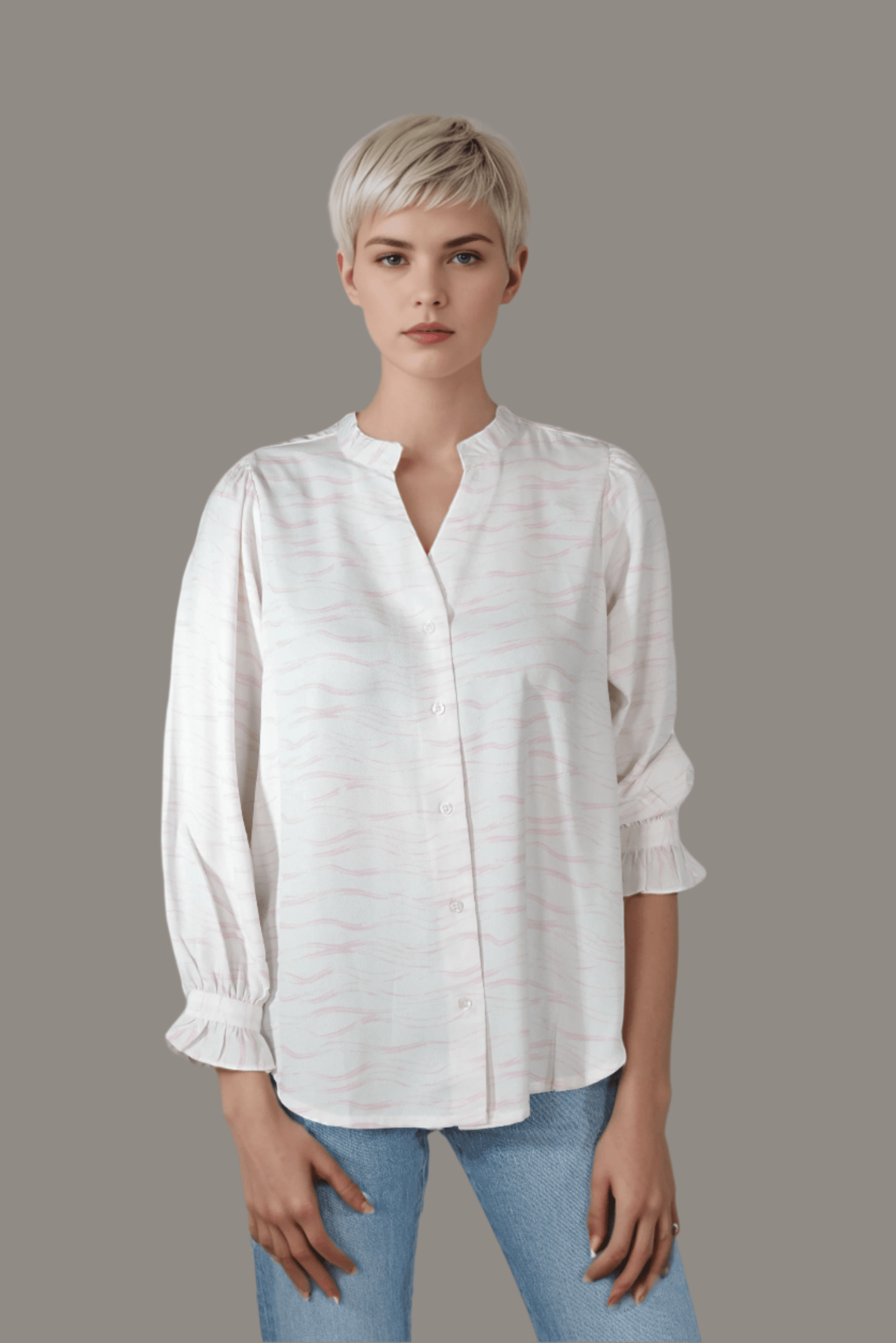 Wave Bell Blouse - DressAtR LLC