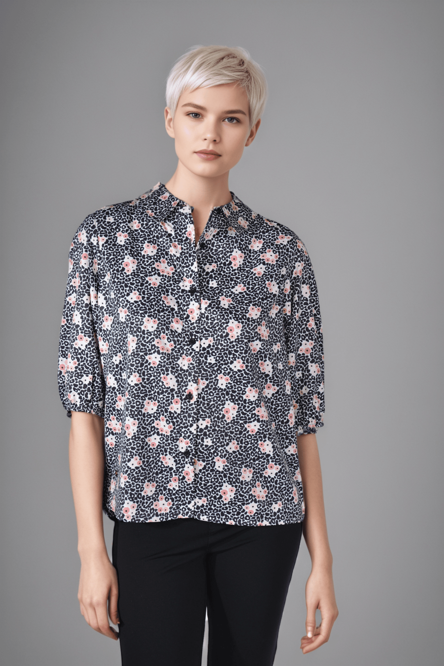 Wild Flower Collar Blouse - DressAtR LLC