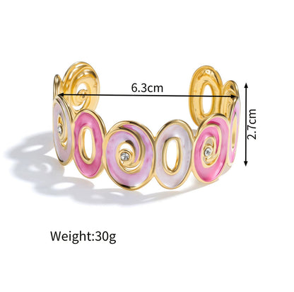 18K Gold and Electroplated with zircon Bracelet - DressAtR LLC