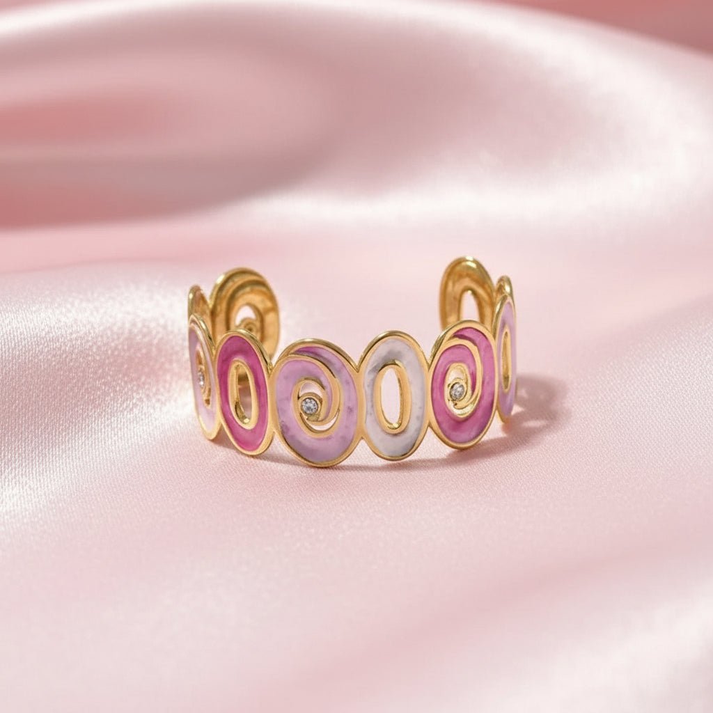 18K Gold and Electroplated with zircon Bracelet - DressAtR LLC