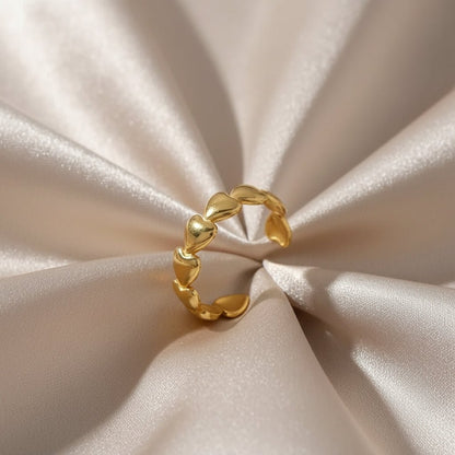 18K Gold Plate Heart Ring - DressAtR LLC