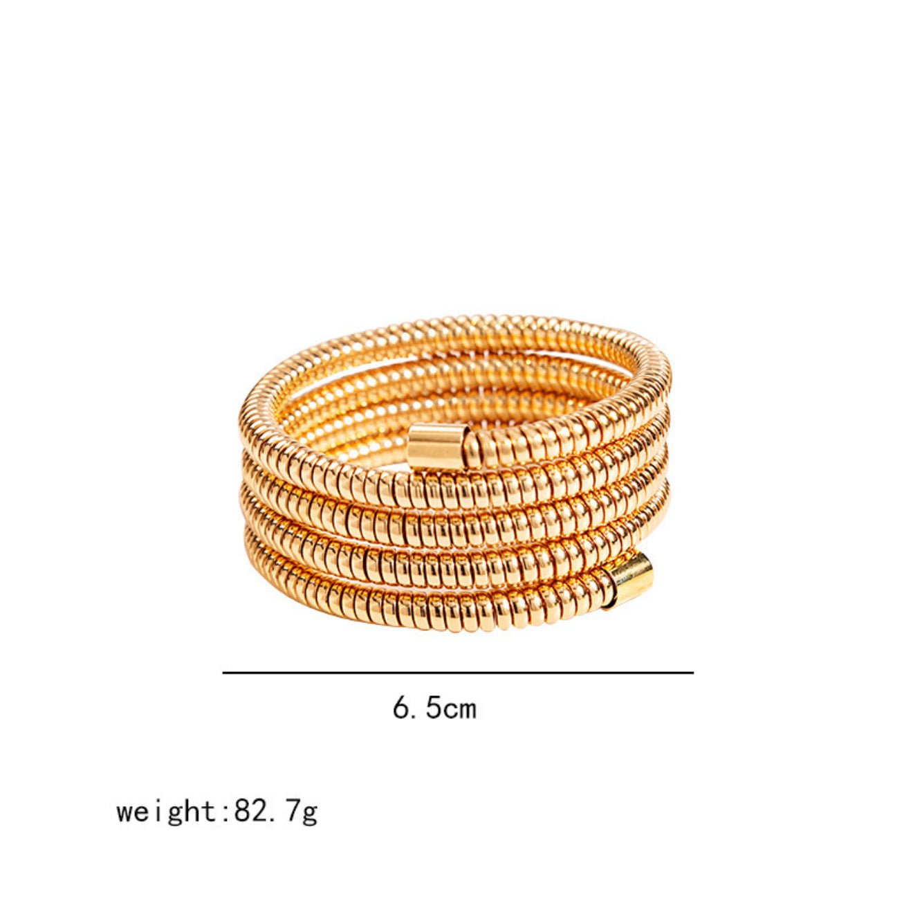 18K Gold Plated 3 layer open Bracelet - DressAtR LLC