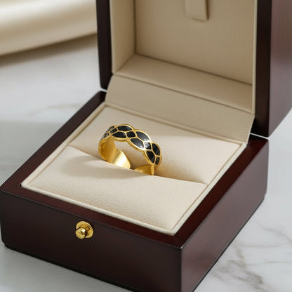 18K Gold plated Color Drip Open Ring - DressAtR LLC