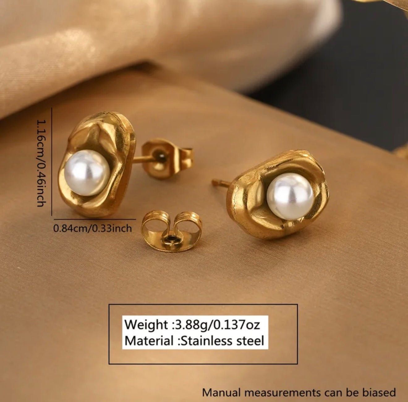 18K Gold Plated Earrings, Necklace Set - DressAtR LLC