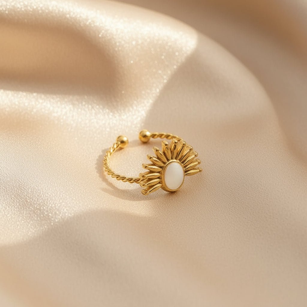 18K Gold Plated Elegant Open Ring - DressAtR LLC