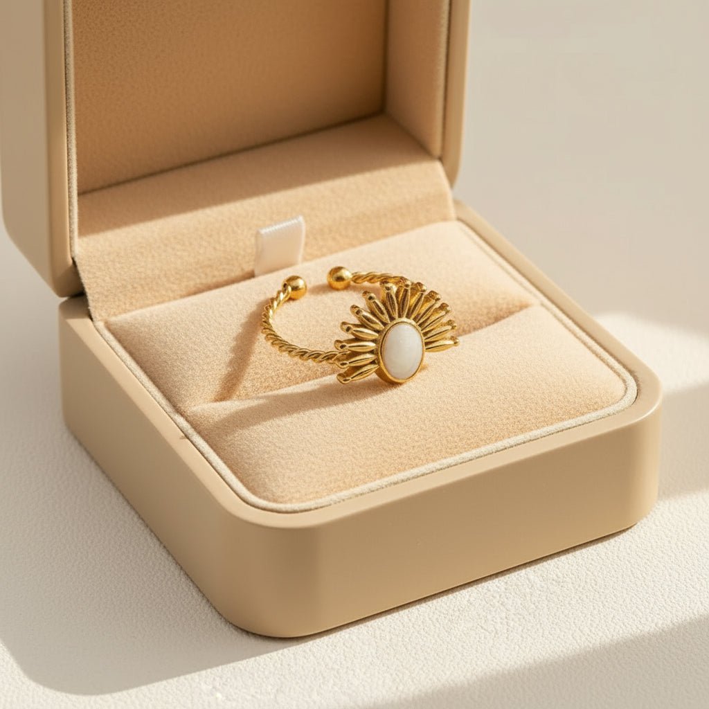 18K Gold Plated Elegant Open Ring - DressAtR LLC