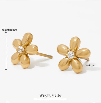 18K Gold Plated Floral 3 Piece Set - DressAtR LLC