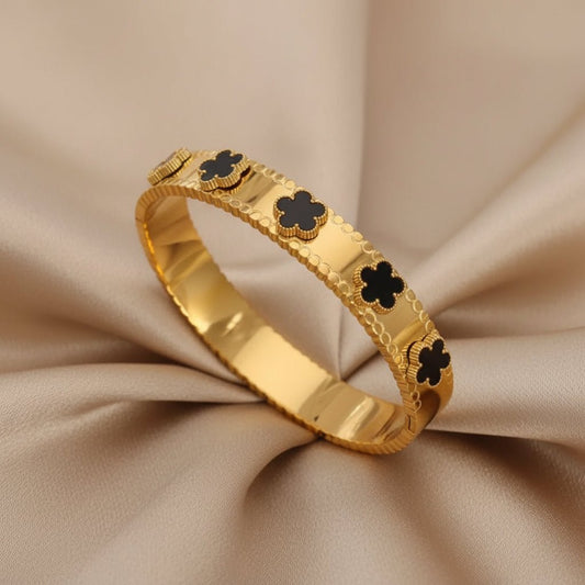 18K Gold Plated Retro Bangle - DressAtR LLC