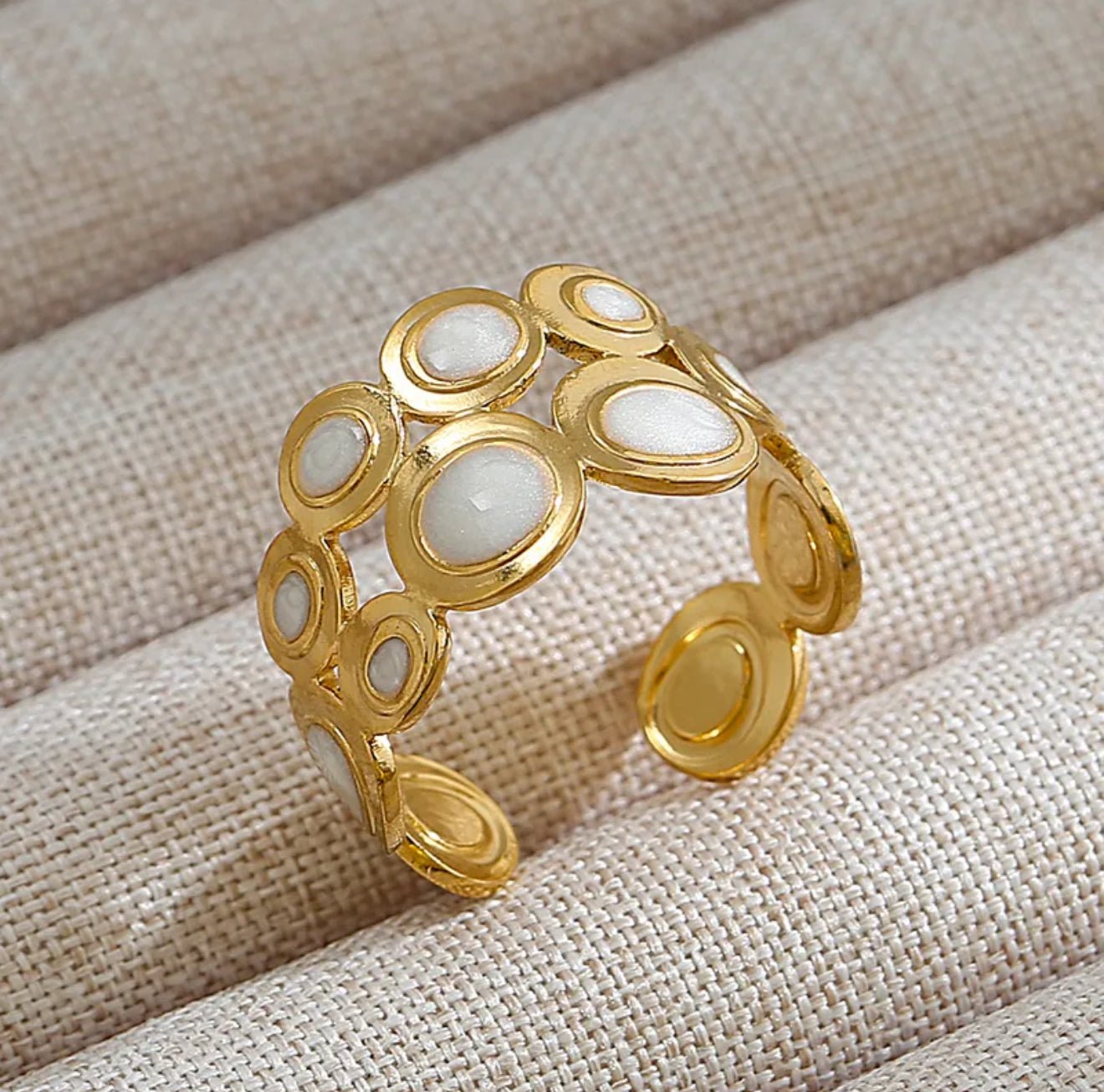 18K Gold Plated Retro Open Ring - DressAtR LLC