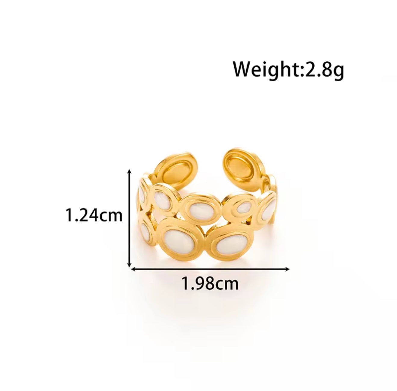 18K Gold Plated Retro Open Ring - DressAtR LLC