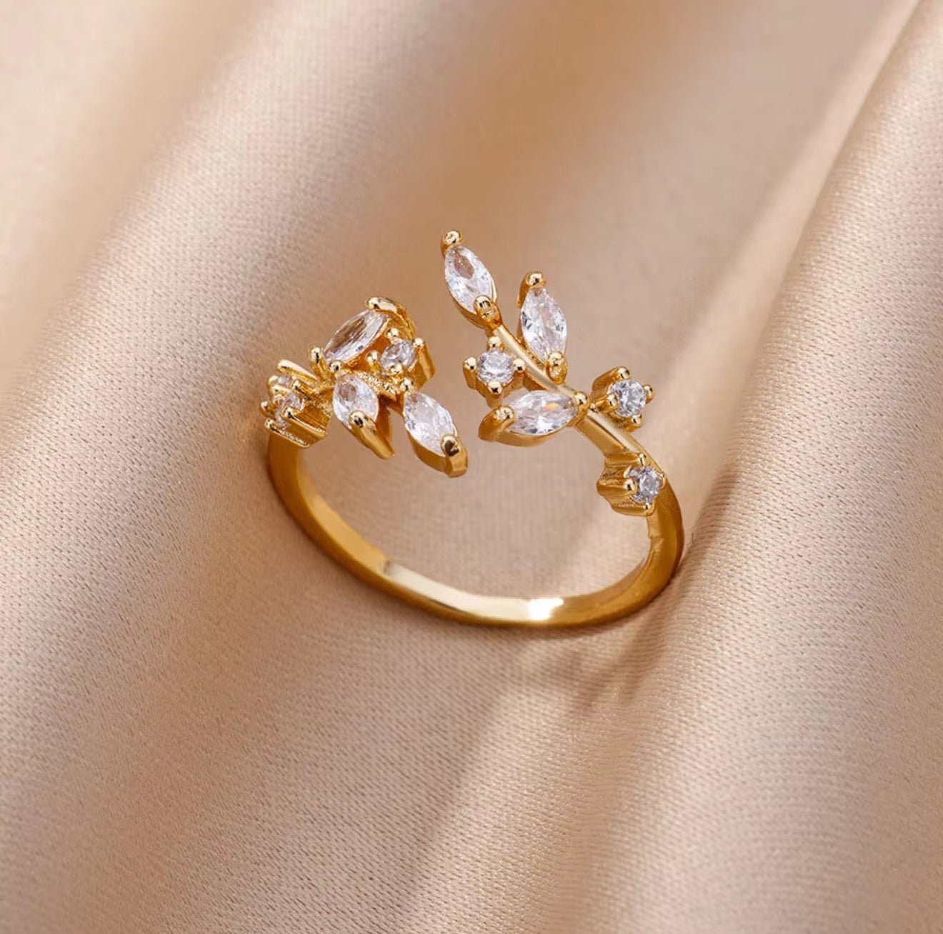 18K Gold Plated Tarnish Waterproof Open Ring - DressAtR LLC
