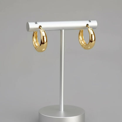 18K Gold Plated Waterproof Hoop Earrings - DressAtR LLC