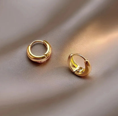 18K Gold Plated Waterproof Hoop Earrings - DressAtR LLC