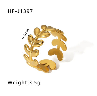 18K Gold Plated Waterproof Open Ring - DressAtR LLC