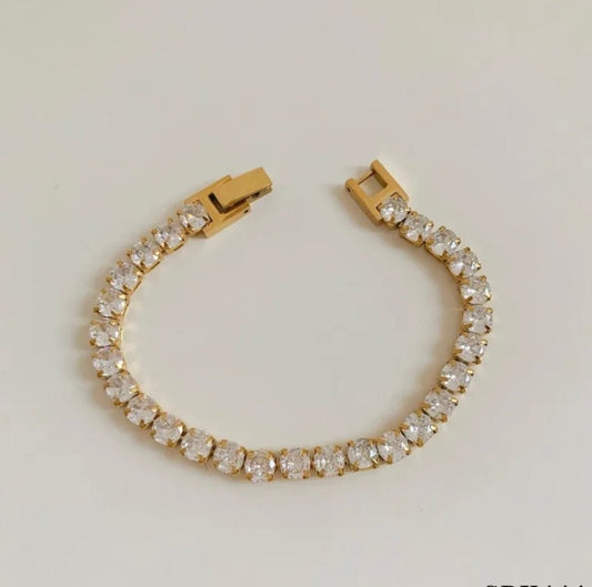 18K Gold Plated Zircon Bracelet - DressAtR LLC