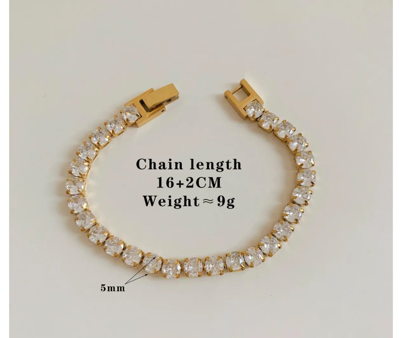 18K Gold Plated Zircon Bracelet - DressAtR LLC
