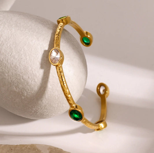 18K Gold Plated Zircon Bracelet - DressAtR LLC